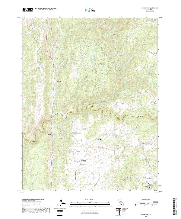 Fiddletown 2021 topographic map thumbnail