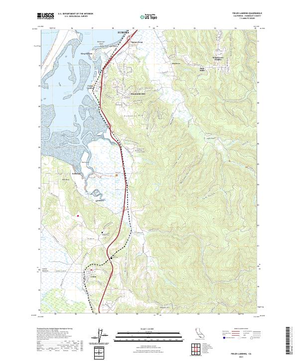 Fields Landing 2021 topographic map thumbnail