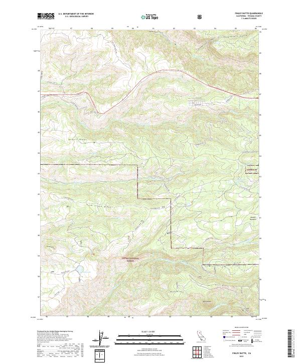 Finley Butte topographic map thumbnail