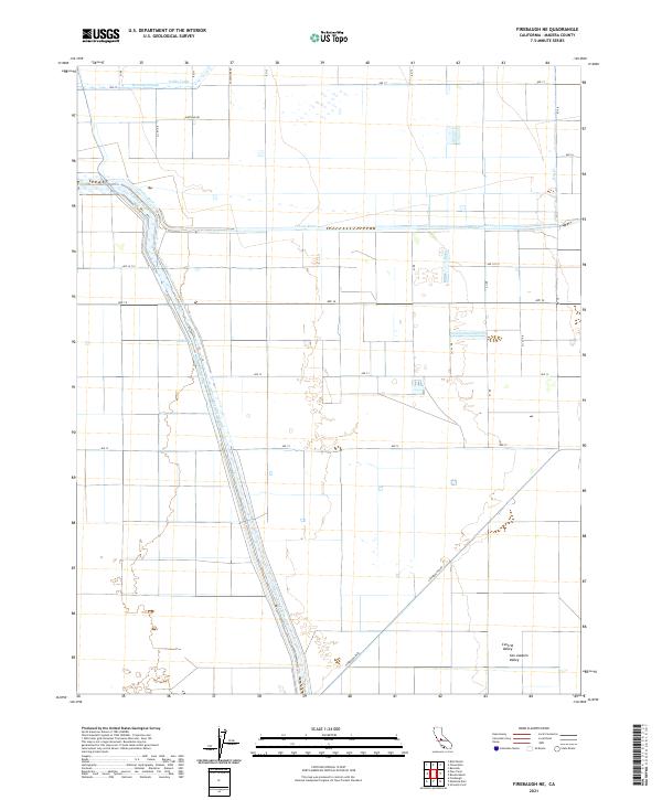 Firebaugh NE topographic map thumbnail