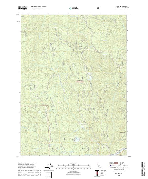 Fish Lake 2022 topographic map thumbnail
