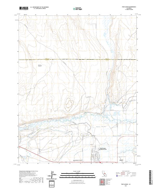 Fish Slough topographic map thumbnail