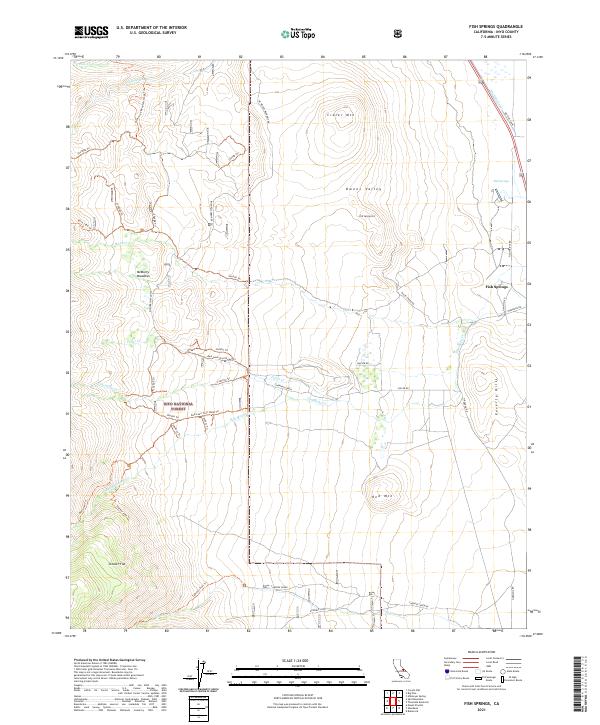 Fish Springs topographic map thumbnail