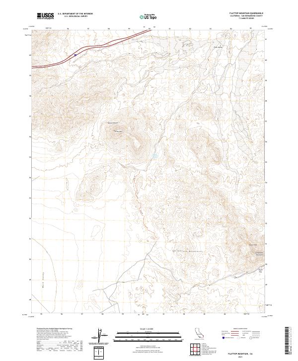 Flattop Mountain topographic map thumbnail