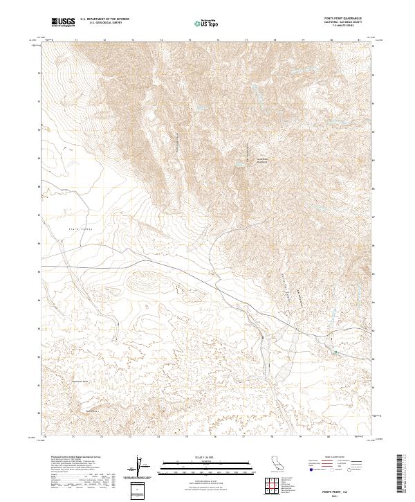 Fonts Point topographic map thumbnail