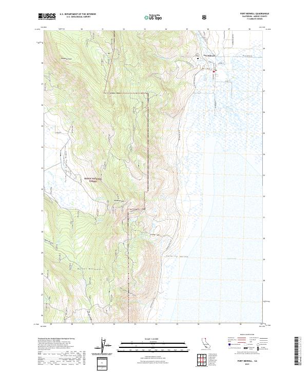 Fort Bidwell topographic map thumbnail