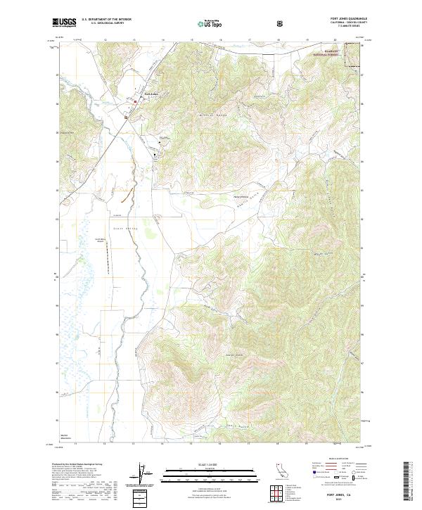 Fort Jones 2021 topographic map thumbnail