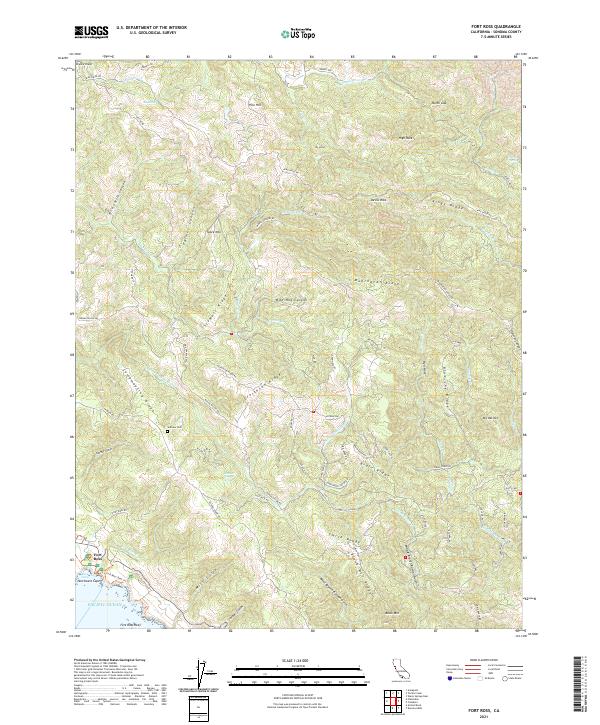 Fort Ross topographic map thumbnail