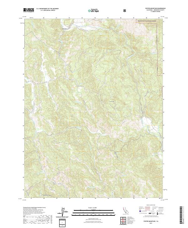 Foster Mountain 2021 topographic map thumbnail