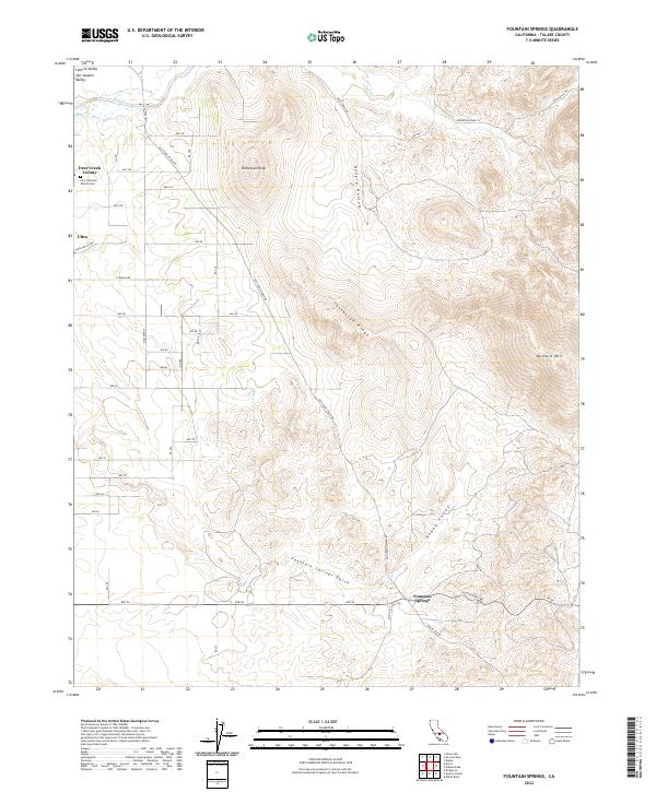 Fountain Springs topographic map thumbnail