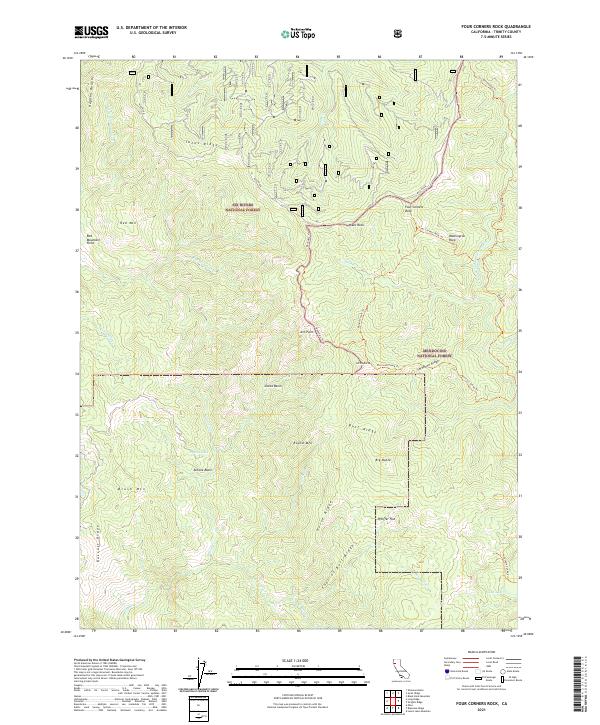 Four Corners Rock topographic map thumbnail