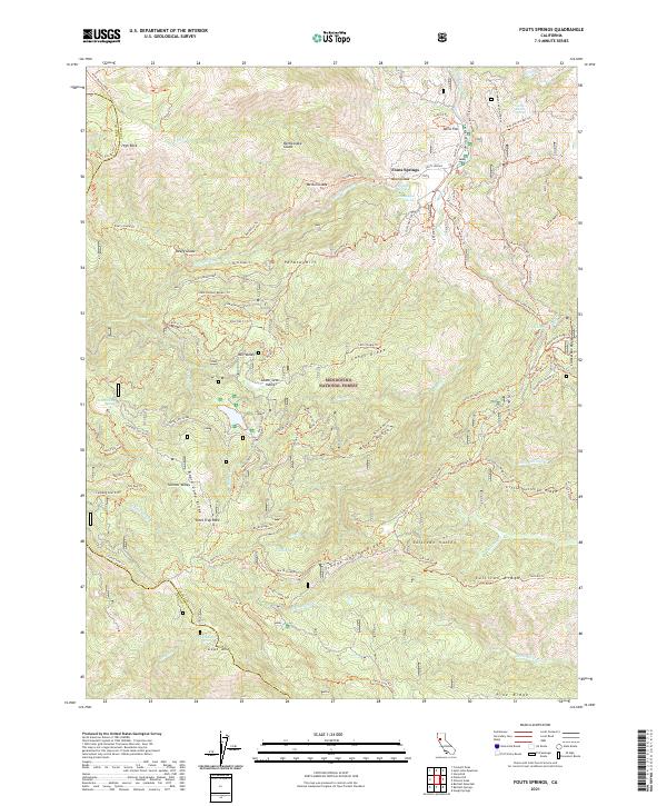 Fouts Springs topographic map thumbnail
