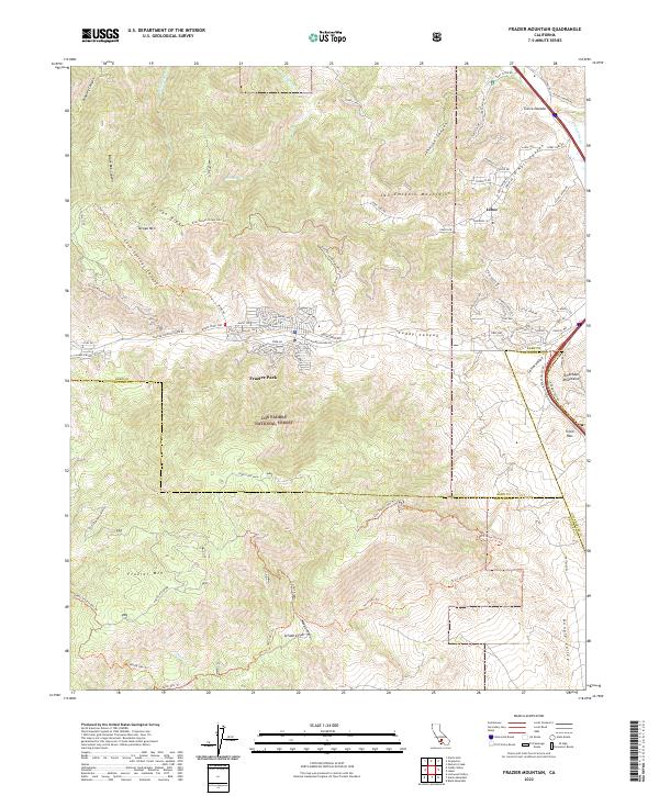 Frazier Mountain topographic map thumbnail