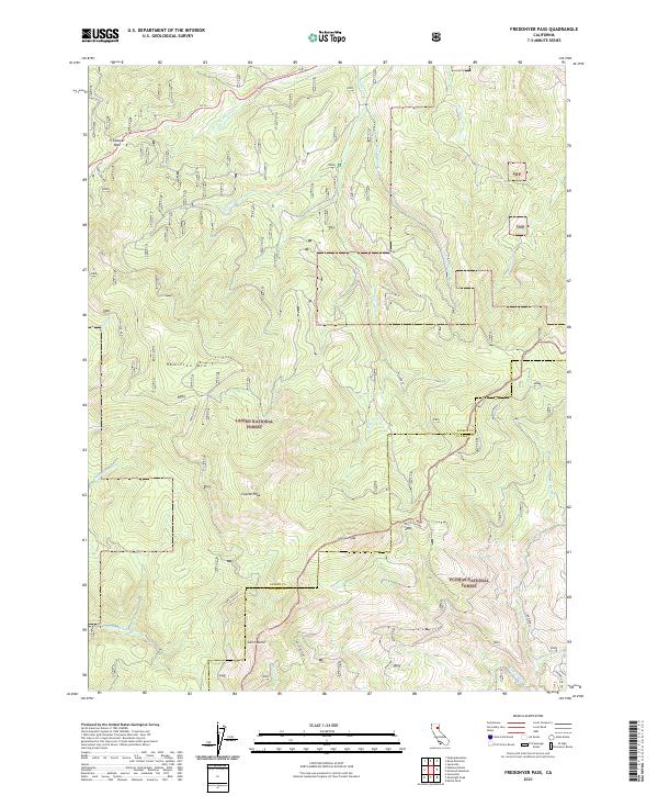 Fredonyer Pass 2021 topographic map thumbnail