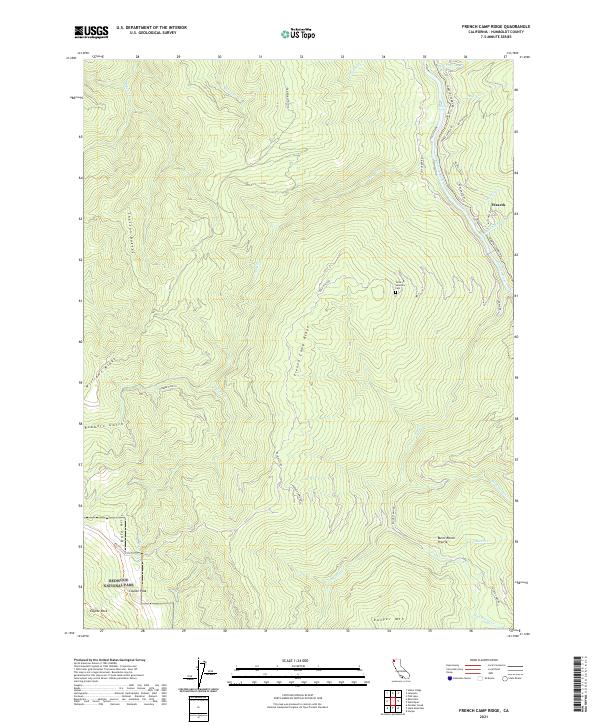 French Camp Ridge topographic map thumbnail