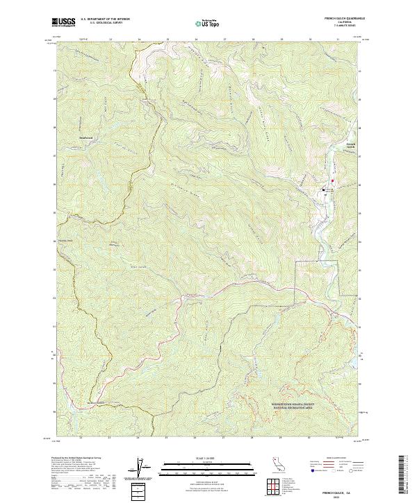 French Gulch topographic map thumbnail
