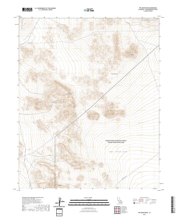 Fry Mountains topographic map thumbnail