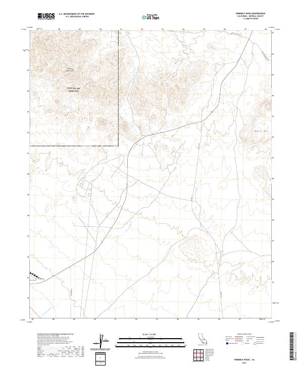 Ninemile Wash topographic map thumbnail
