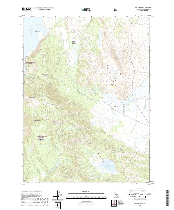 Gallatin Peak topographic map thumbnail