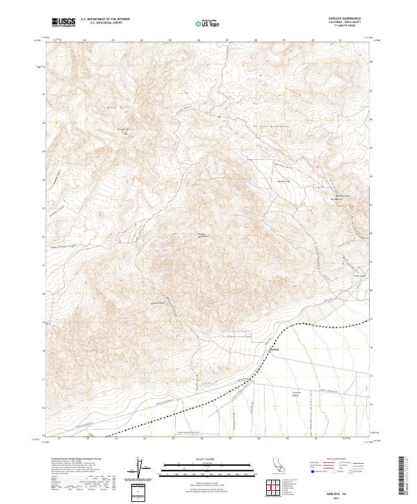 Garlock topographic map thumbnail