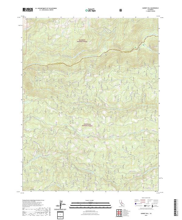 Garnet Hill 2021 topographic map thumbnail