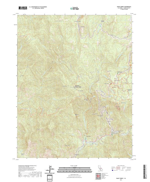 Giant Forest topographic map thumbnail