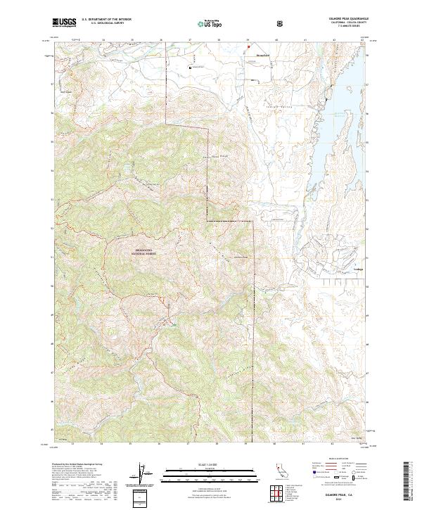 Gilmore Peak 2021 topographic map thumbnail