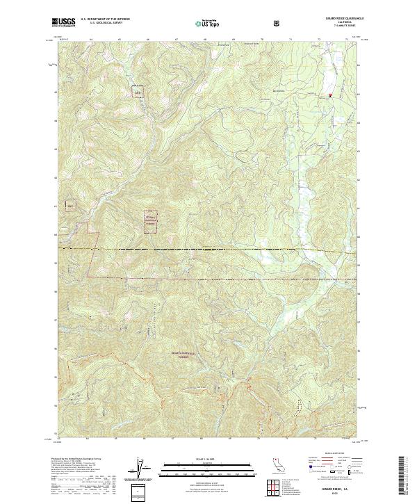 Girard Ridge 2022 topographic map thumbnail