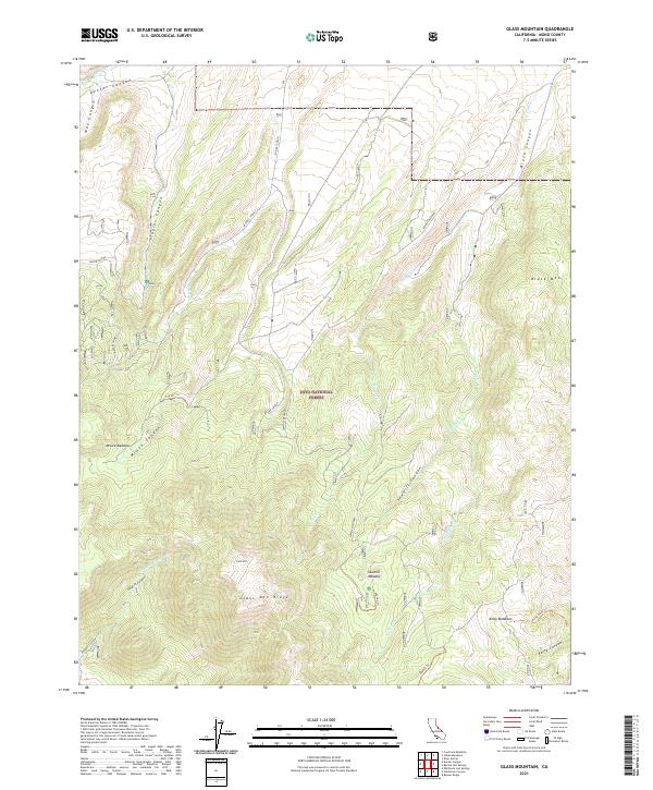 Glass Mountain topographic map thumbnail