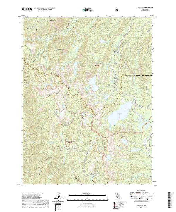 Gold Lake 2021 topographic map thumbnail
