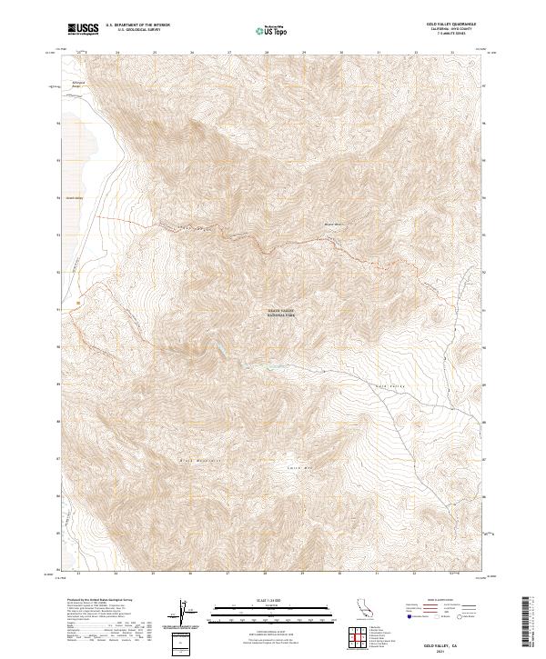 Gold Valley topographic map thumbnail