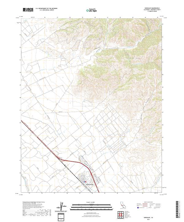 Gonzales 2021 topographic map thumbnail