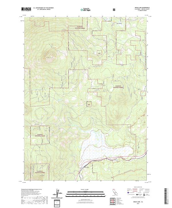 Grass Lake 2021 topographic map thumbnail