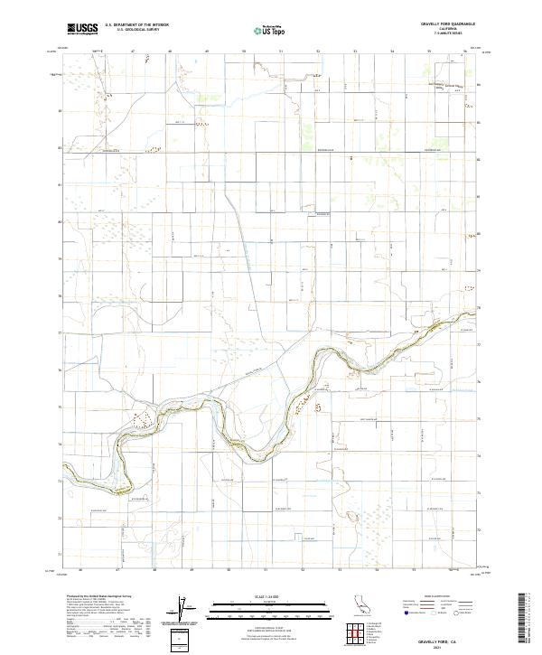 Gravelly Ford topographic map thumbnail