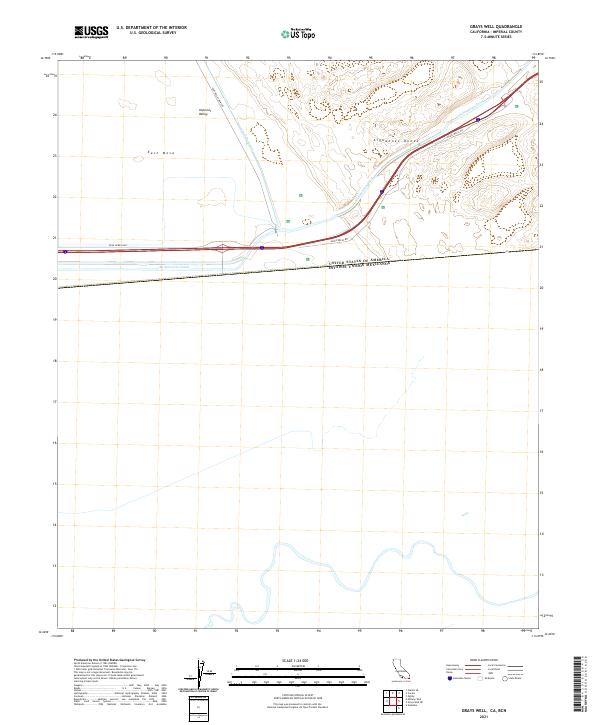 Grays Well 2021 topographic map thumbnail
