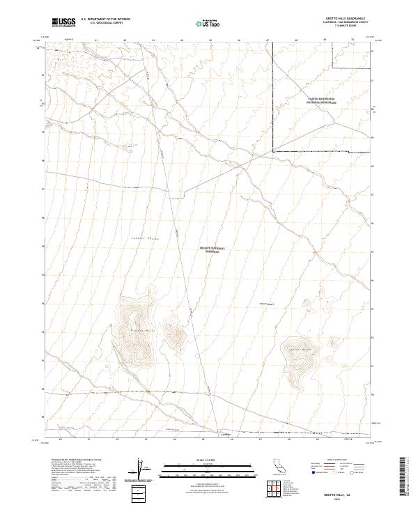 Grotto Hills topographic map thumbnail