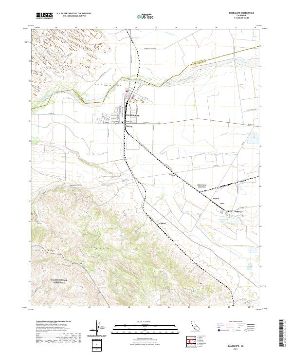 Guadalupe topographic map thumbnail