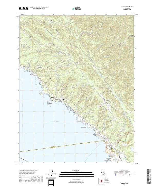 Gualala topographic map thumbnail