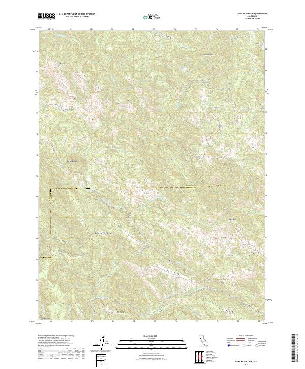 Gube Mountain topographic map thumbnail