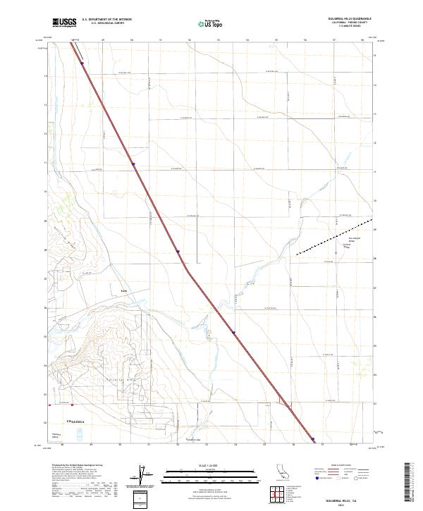 Guijarral Hills topographic map thumbnail