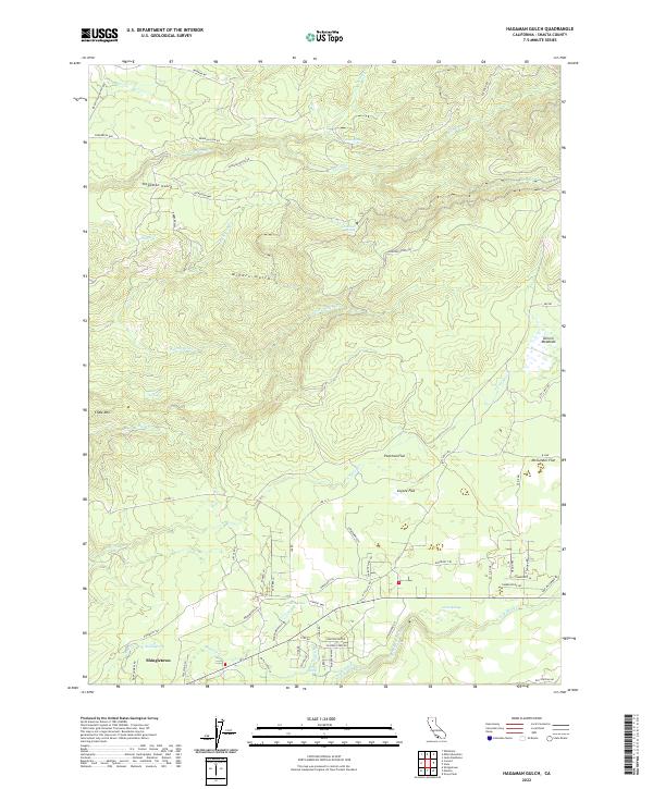 Hagaman Gulch 2022 topographic map thumbnail