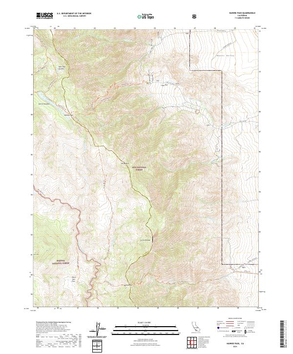 Haiwee Pass 2021 topographic map thumbnail