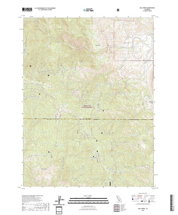 Hall Ridge 2022 topographic map thumbnail