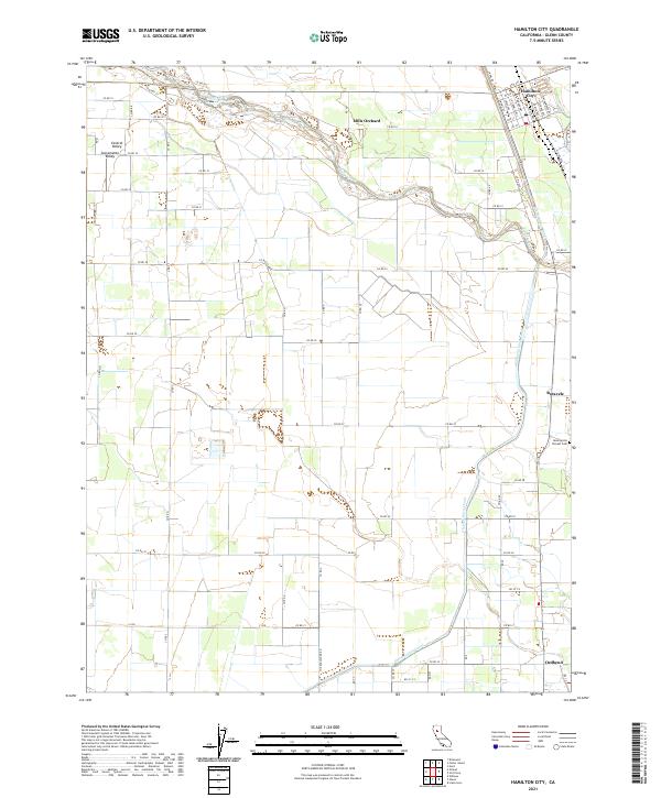 Hamilton City 2021 topographic map thumbnail