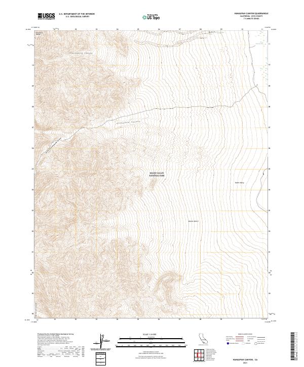Hanaupah Canyon topographic map thumbnail