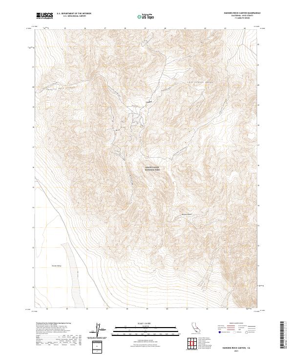 Hanging Rock Canyon topographic map thumbnail
