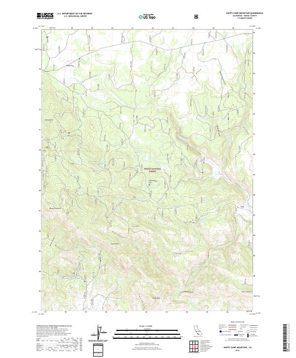Happy Camp Mountain topographic map thumbnail