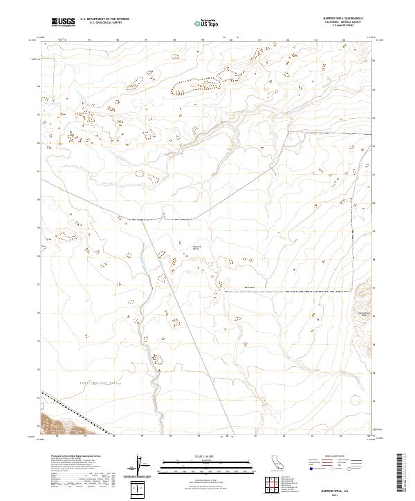 Harpers Well topographic map thumbnail