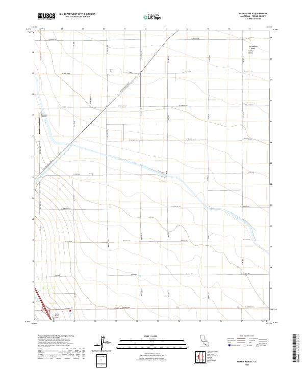Harris Ranch topographic map thumbnail