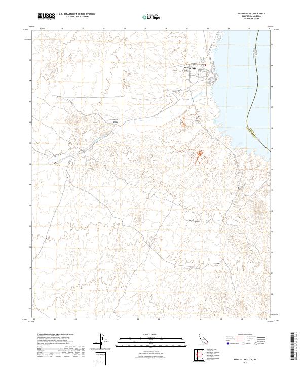 Havasu Lake topographic map thumbnail